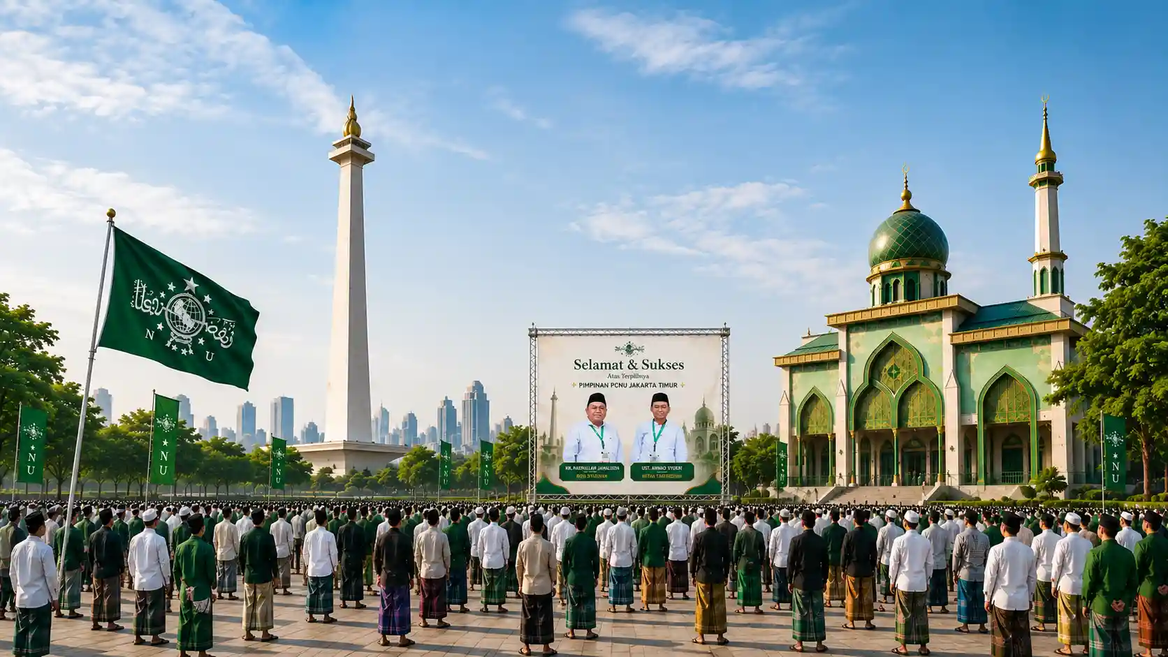 Kebersamaan pengurus dan warga PCNU Pengurus Cabang Kabupaten Sidoarjo